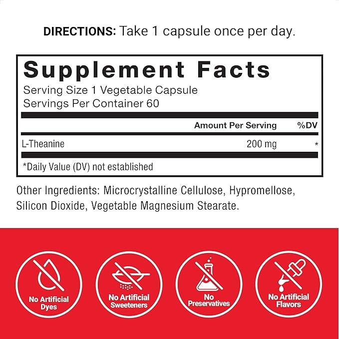 Supplement label with directions and facts on a white background