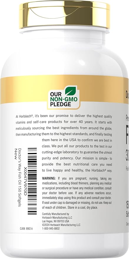 Vitamin supplement bottle with gold cap and label on a white background