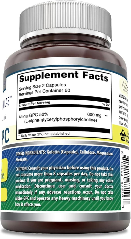 Alpha GPC Supplement  120 Capsules
